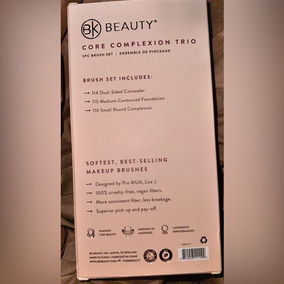 BK Beauty Core Complexion Trio Makeup Brushes Set (3PC) – BNIB 114, 115, 116 - Picture 10 of 11